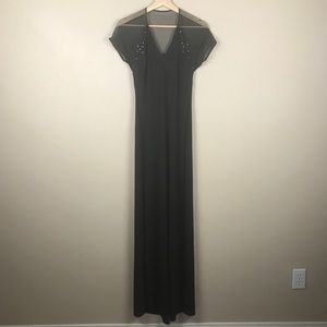 Black Tie Oleg Cassini Floor Length Formal Dress